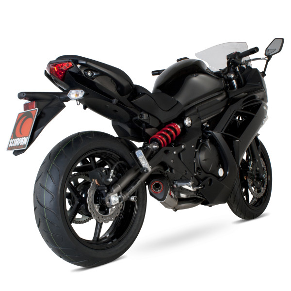 Scorpion Exhaust Kawasaki ER6 F/N 2012 - 2016 Serket Taper Full System Brushed Stainless Steel Sleeve